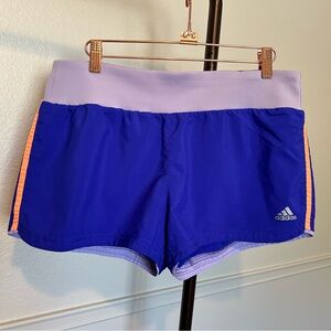 Adidas Purple Lavender Orange Athletic Running Shorts Women's Medium